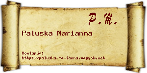 Paluska Marianna névjegykártya